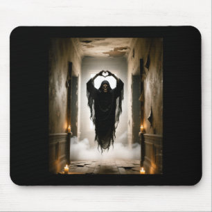 Tapis De Souris Fantôme drôle coeur mains visage effrayant hallowe