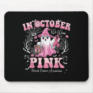 Tapis De Souris Fantôme En Octobre Nous Portons Le Cancer Du Sein
