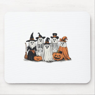 Tapis De Souris Fantôme Et Amis En Costumes Automne Saison Hallowe