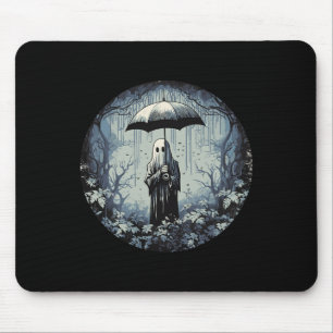 Tapis De Souris Fantôme Floral Retro Vintage Halloween Fantôme Dan