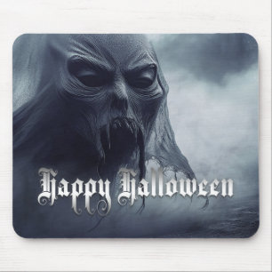 Tapis De Souris Fantôme noir dans un paysage infernal - Halloween