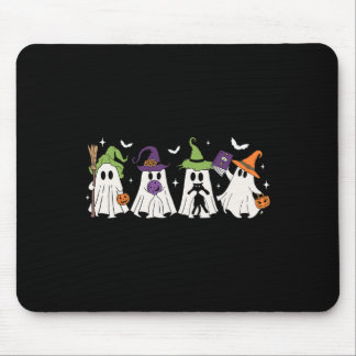 Tapis De Souris Fantômes de sorcière Éffrayant Halloween Witchy Fe