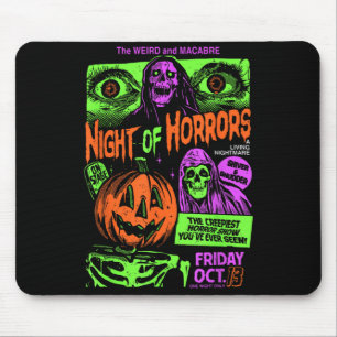 Tapis De Souris Fantômes effrayants Citrouille d'Halloween effraya