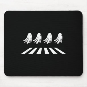 Tapis De Souris Fantômes traversant la route Funny Halloween Spook