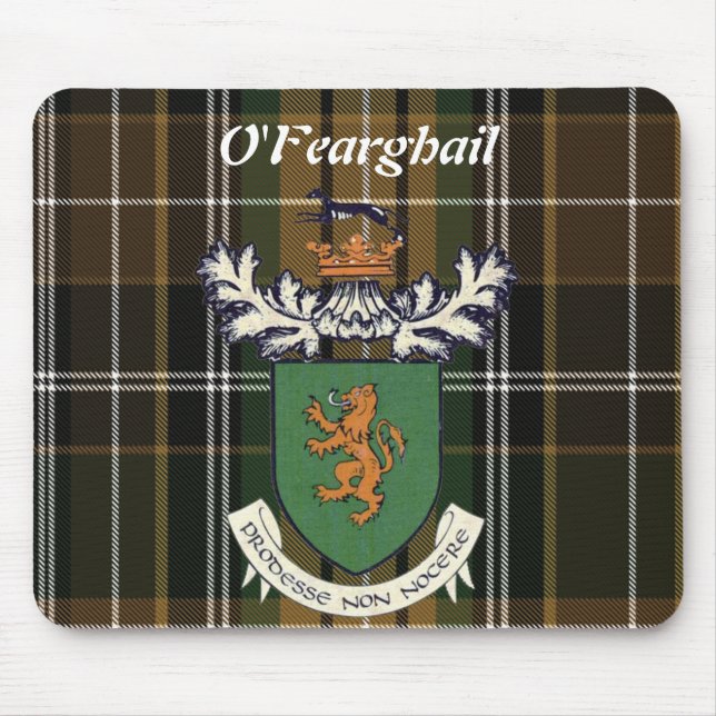 Tapis De Souris Farrell Clan d'Irlande armoiries Mousepad (Devant)