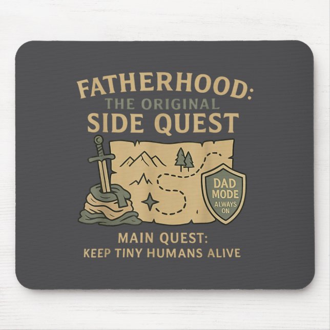 Tapis De Souris Fatherhood The Original Side Quest Dad Mode  (Devant)