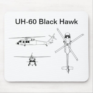 Tapis De Souris Faucon noir UH-60