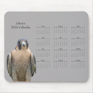 Tapis De Souris Faucon pèlerin : Personnalisez calendrier 2026