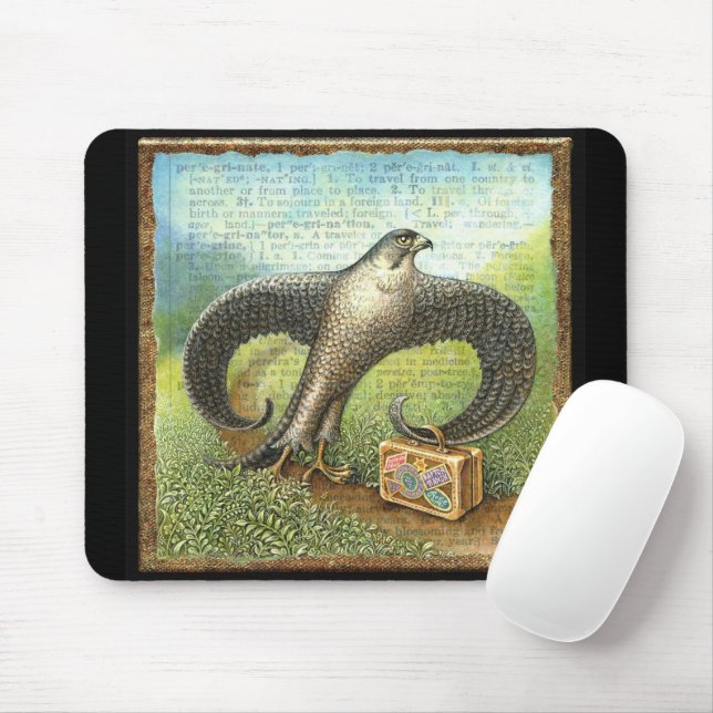 Tapis De Souris Faucon voyageur Mousepad, Peregrinate (Avec souris)