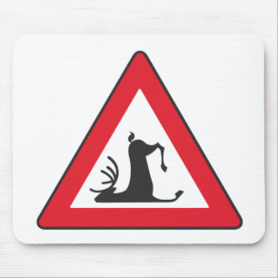 Tapis De Souris Faune de trébuchement (panneau routier de cerfs
