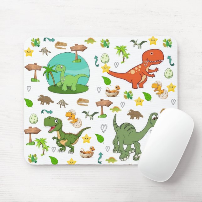 Tapis de souris faune dinosaure (Avec souris)