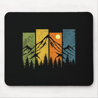 Tapis De Souris Faune rétro forêt nature arbres extérieur