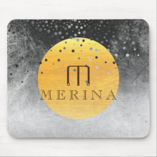 Tapis De Souris Faux d'or noir Foil Confetti Parties scintillant L