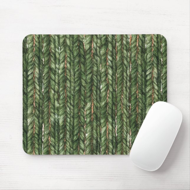 Tapis De Souris Faux fils tissés verts (Avec souris)