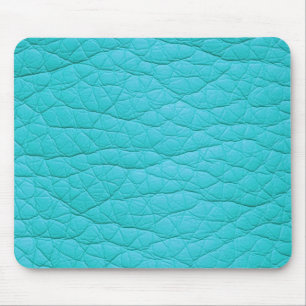 Tapis De Souris Faux froissé par turquoise Mousepad en cuir doux