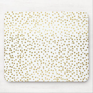 Tapis De Souris Faux Gold Foil Confetti Motif Pois