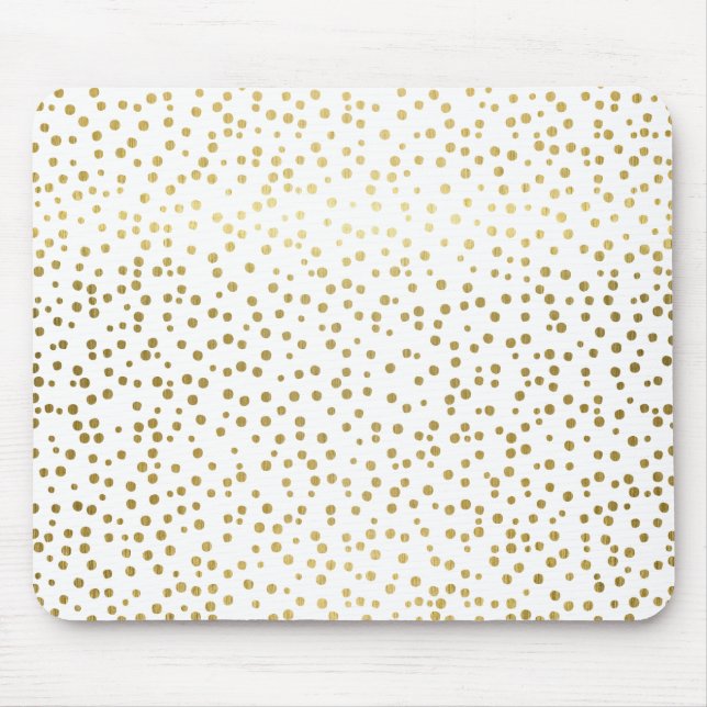 Tapis De Souris Faux Gold Foil Confetti Motif Pois (Devant)
