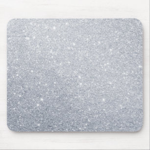 Tapis De Souris faux gris parties scintillant argent