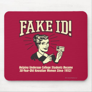 Tapis De Souris Faux ID : Underground College Hawaiian
