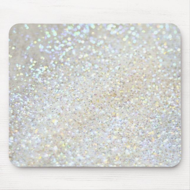 Tapis De Souris faux parties scintillant blanc (Devant)