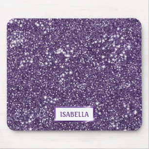 Tapis De Souris Faux Parties scintillant violet texture Look Avec