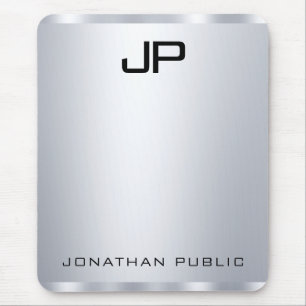 Tapis De Souris Faux personnalisées Argent Revêtement métallique M