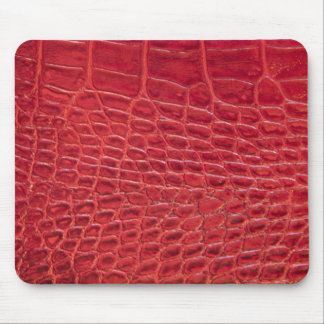Tapis De Souris Faux rouge alligator cuir