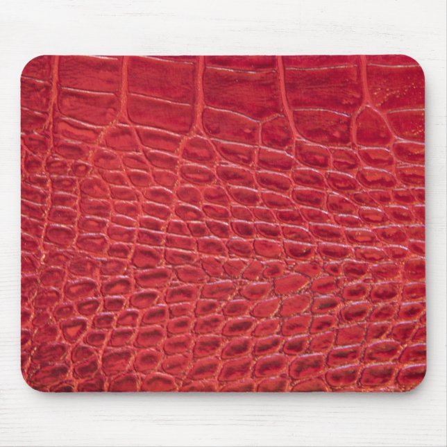 Tapis De Souris Faux rouge alligator cuir (Devant)