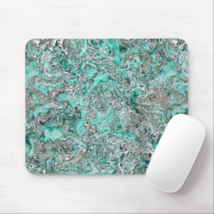 Tapis De Souris Faux Silver Turquoise Turquoise Minéraux Agences M