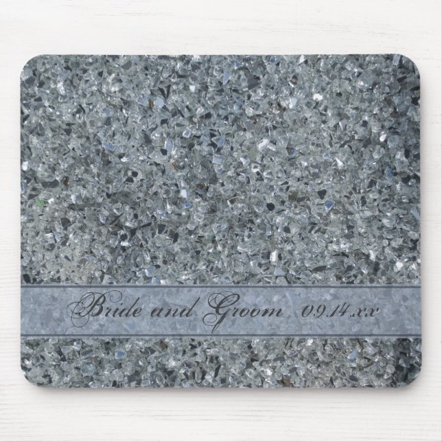 Tapis De Souris Faux Sparkle Mariage (Devant)