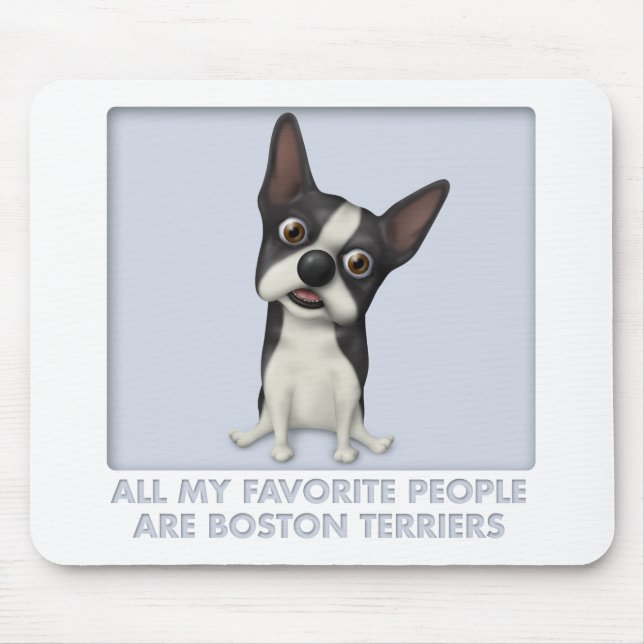 Tapis De Souris Favori de Boston Terrier (Devant)