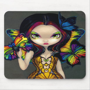 Tapis De Souris "Fée avec un masque" Mousepad de papillon