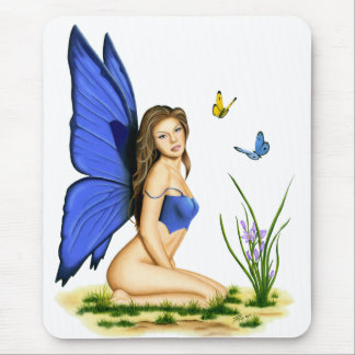 Tapis De Souris "Fée bleue" Mousepad de papillon