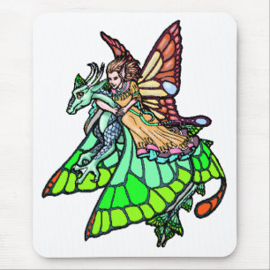 Tapis De Souris Fée de cavalier de dragon