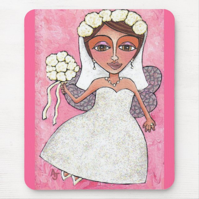 Tapis De Souris Fée et roses nuptiales - mousepad (Devant)