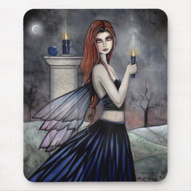 Tapis De Souris Fée gothique Wiccan Mousepad par Molly Harrison (Devant)