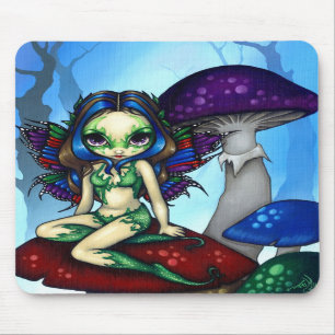 Tapis De Souris "Fée masquée sur les champignons" Mousepad
