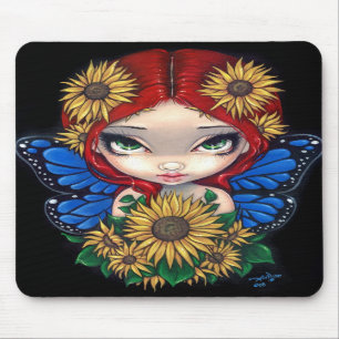 Tapis De Souris Fée" Mousepad "de tournesol