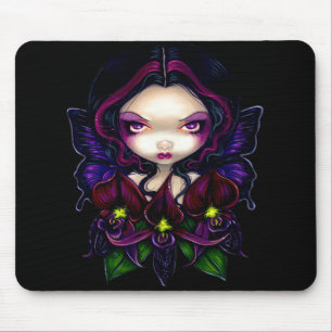 Tapis De Souris "Fée noire" Mousepad d'orchidée