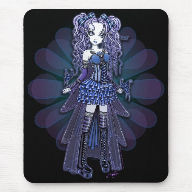 Tapis De Souris Fée pourpre Mousepad de papillon de tatouage de (Devant)
