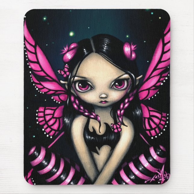 Tapis De Souris "Fée rose" Mousepad de papillon (Devant)