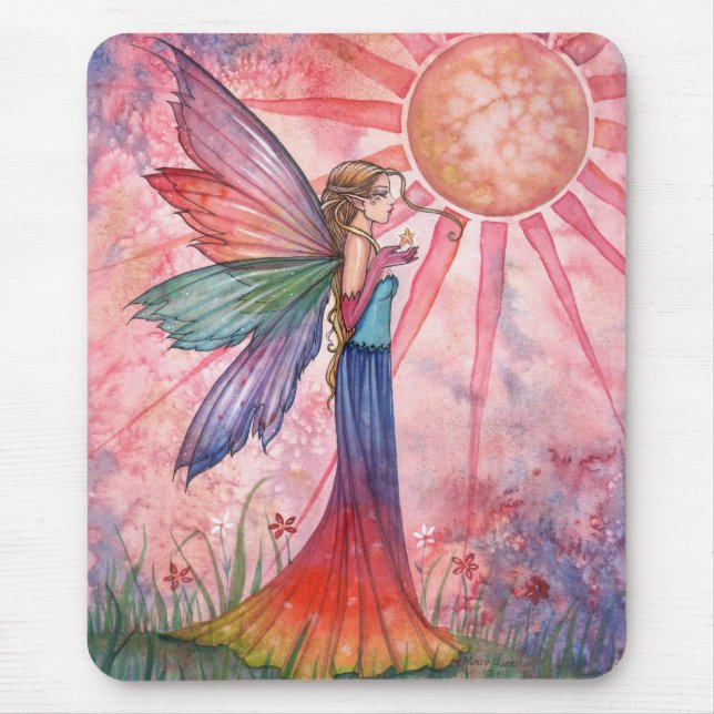 Tapis de souris Fée Soleil et Arc-en-ciel (Devant)