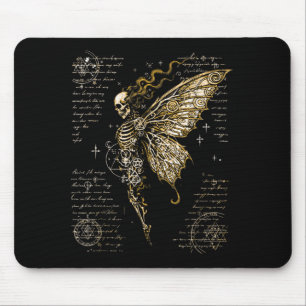 Tapis De Souris Fée squelette Papillon de nuit Symboles occultes A