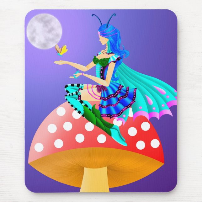 Tapis De Souris Fée sur champignon  (Devant)