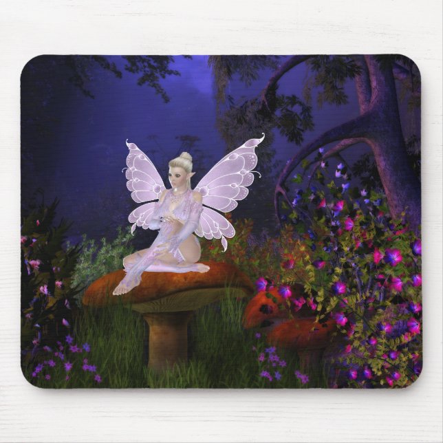 Tapis De Souris Fée sur un champignon Design 3 - Imaginaire Mousep (Devant)