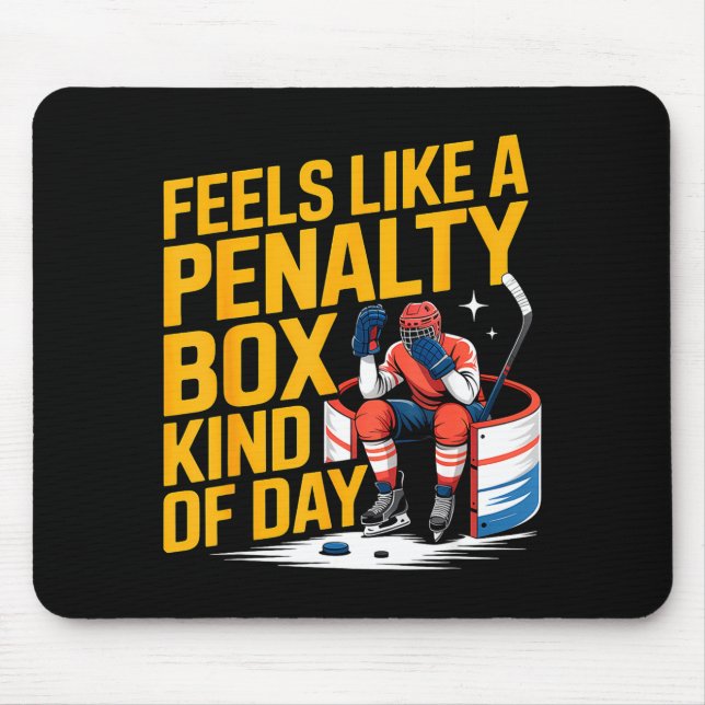 Tapis De Souris Feels Like A Penalty Box Kind Of Day Funny Hockey  (Devant)