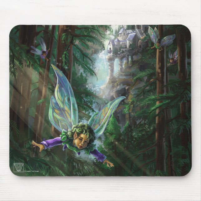 Tapis De Souris Fées de la forêt et château de la cascade (Devant)