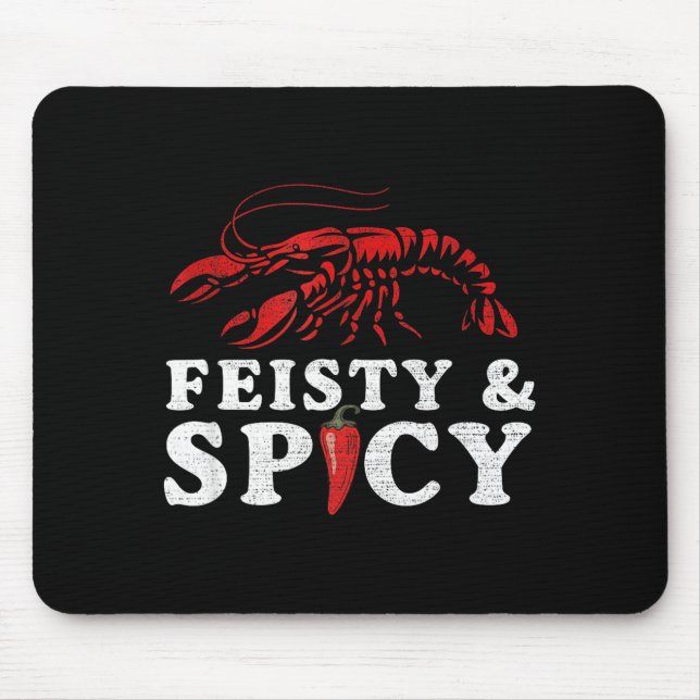 Tapis De Souris Feisty And Scy Funny Crawfish Boil Cute Mardi Gras (Devant)