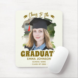 Tapis De Souris Félicitations au diplômé Photo personnalisée Nom F