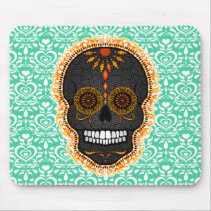 Tapis De Souris Feliz Muertos - crâne de fête Mousepad de sucre